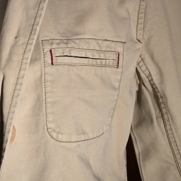 Eddie Bauer Women's M Beige Tan 100% Baumwolle (Cotton) Field Jacket Button Up - Picture 13 of 16